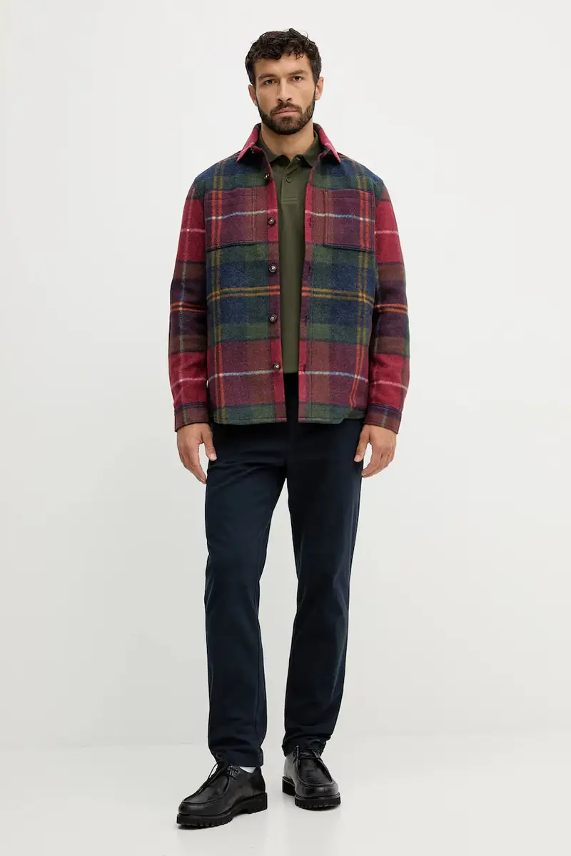 giacca camicia colore verde MOS0400 Rosso miniatura 2