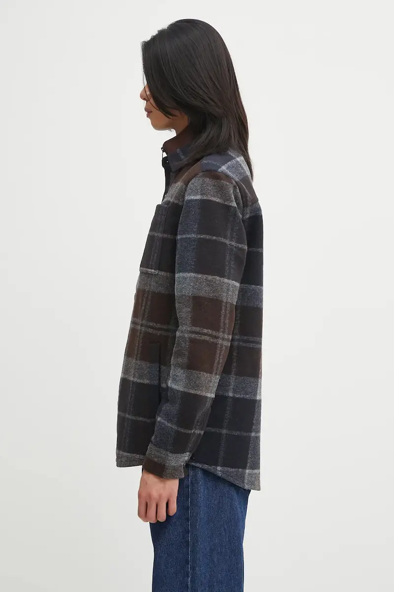 giacca Chapter Tailored Check Overshirt colore blu navy MOS0400TN38 miniatura 2