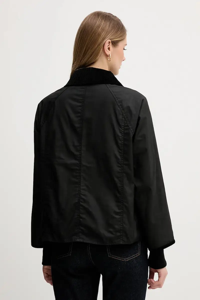 Barbour Giacca Cropped Beadnell Wax Nero miniatura 3
