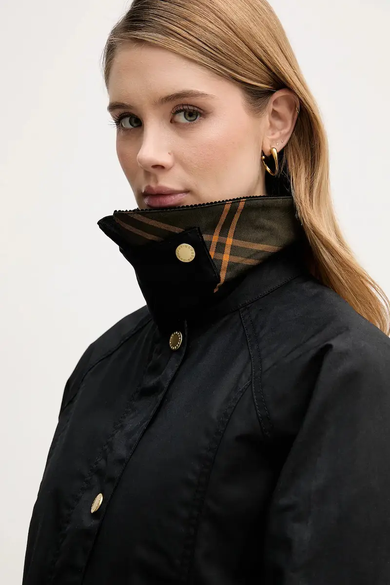 Barbour Giacca Cropped Beadnell Wax Nero miniatura 4