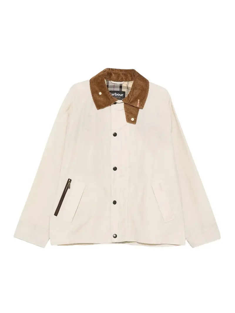 Giacca Icons Con Colletto A Coste Beige