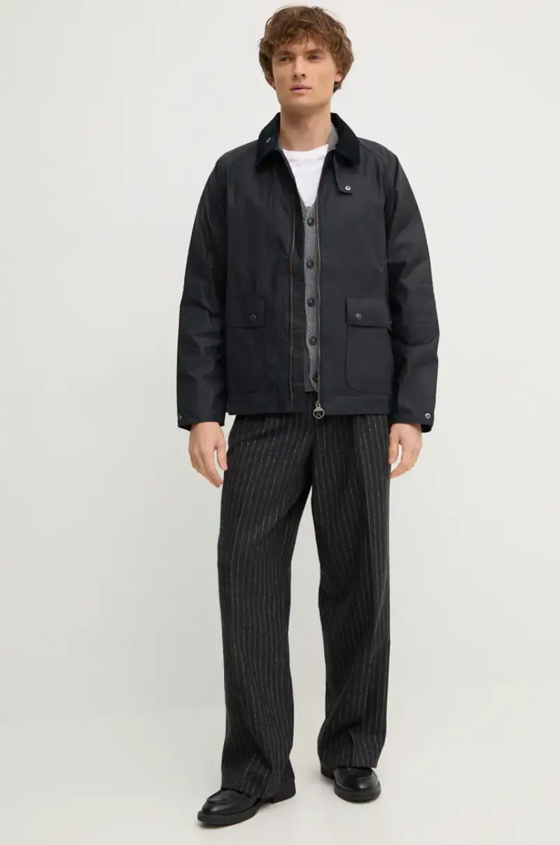 giacca in cotone colore verde Blu navy miniatura 2