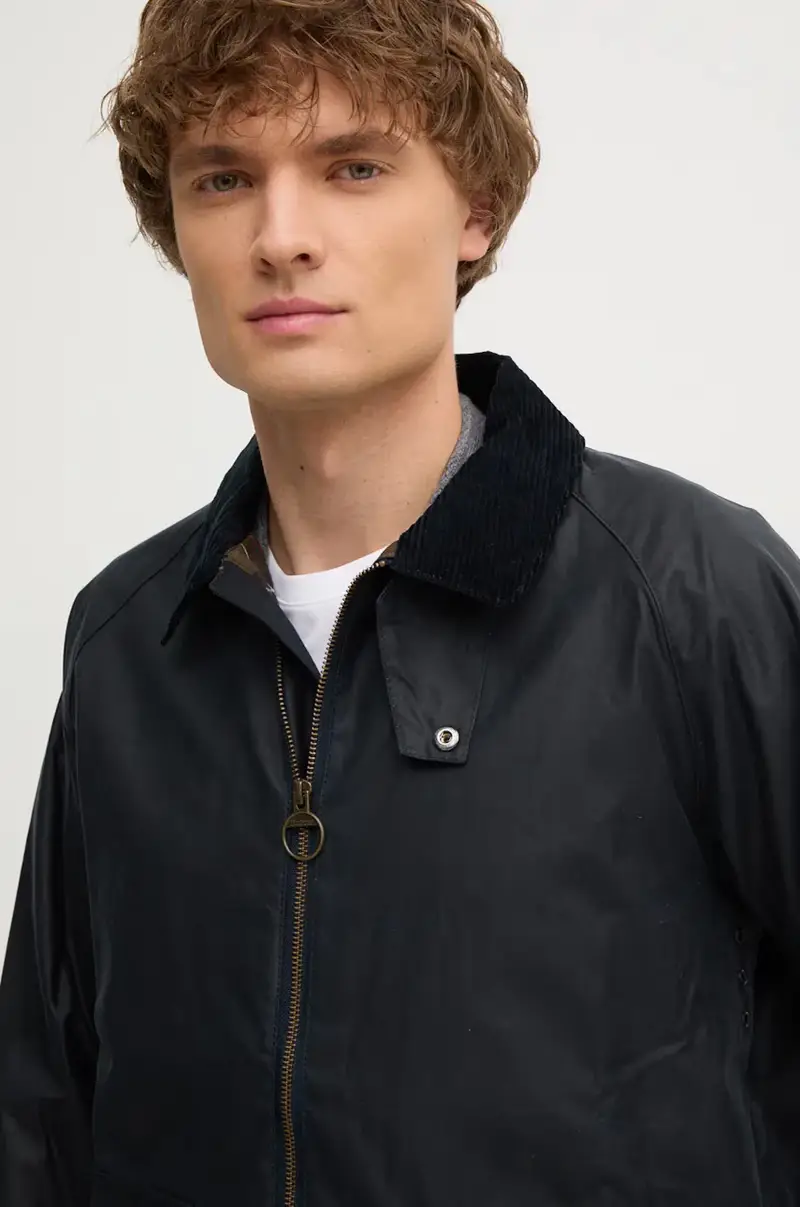 giacca in cotone colore verde Blu navy miniatura 4