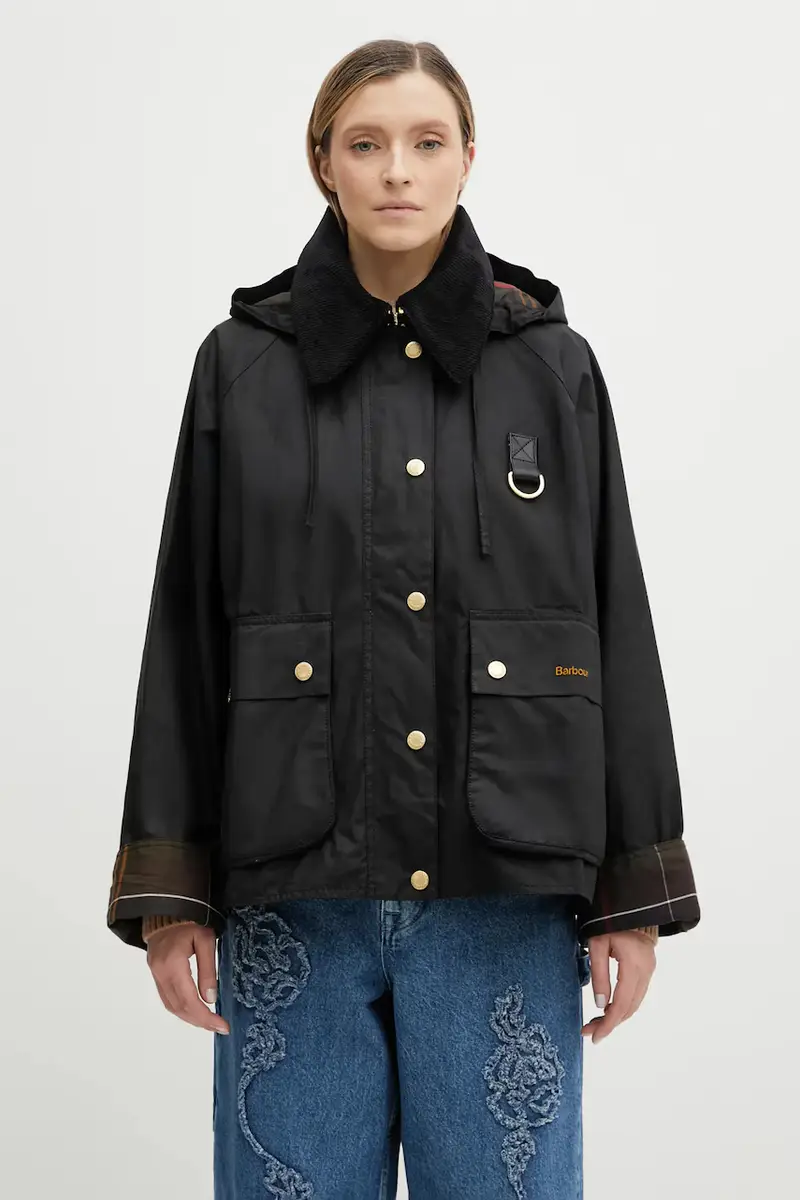 giacca in cotone Reighton Wax Jacket Nero