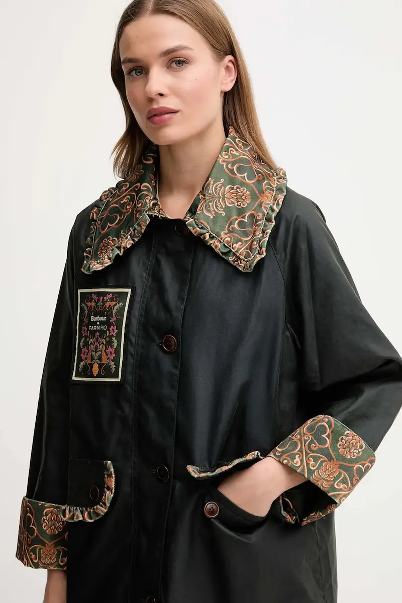 giacca in cotone x Farm Rio colore verde LWX1504 miniatura 4