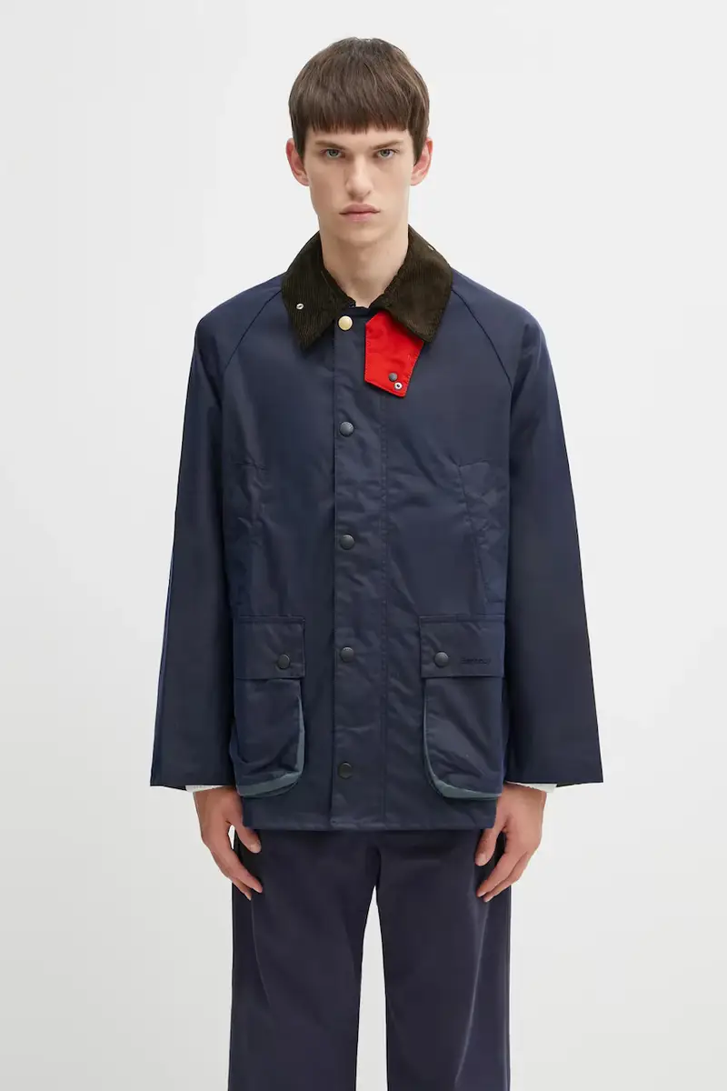 giacca in cotone x Paul Smith OS Bedale Wax MWX2515NY94 Blu navy
