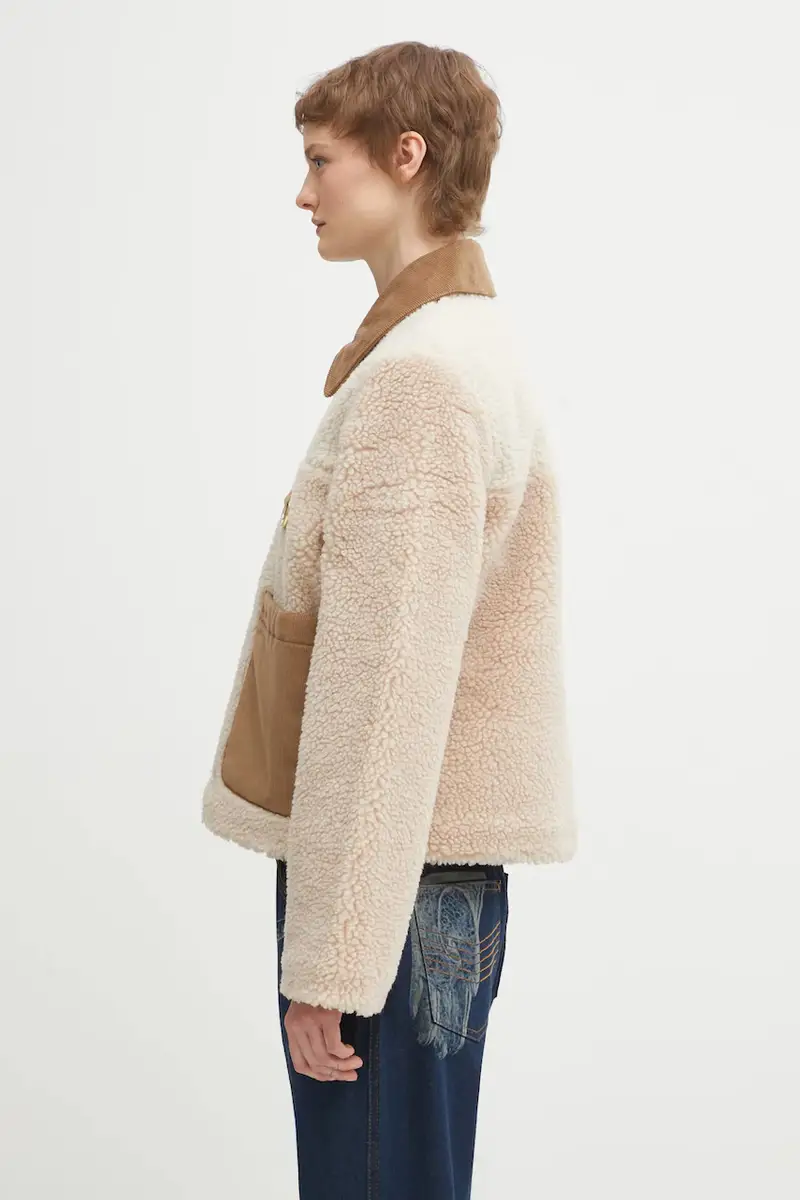 giacca Malena Fleece Beige miniatura 2