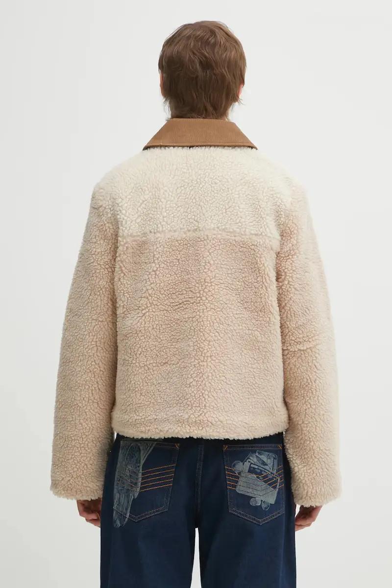 giacca Malena Fleece Beige miniatura 3