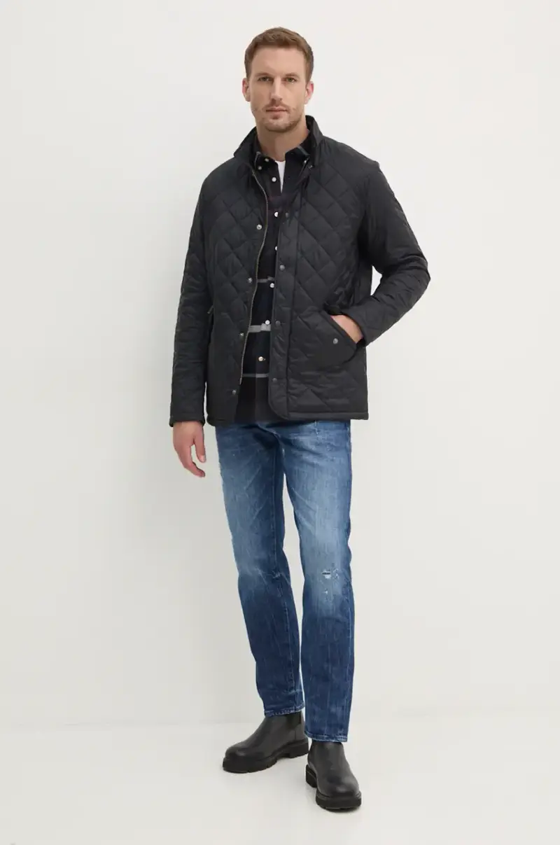 Barbour Giacca Nero Uomo - Trapuntata e Foderata miniatura 2
