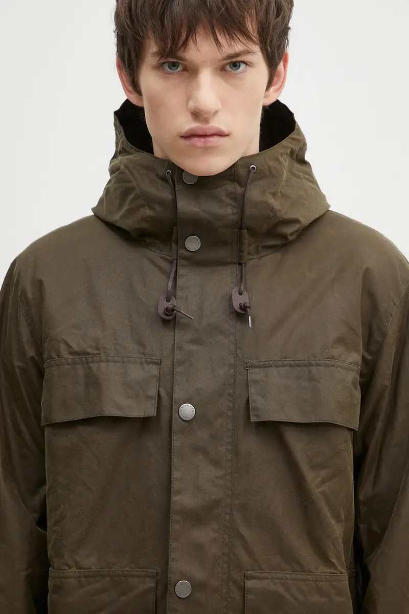 giacca Re-Engineered Durham Wax Jacket Verde miniatura 4