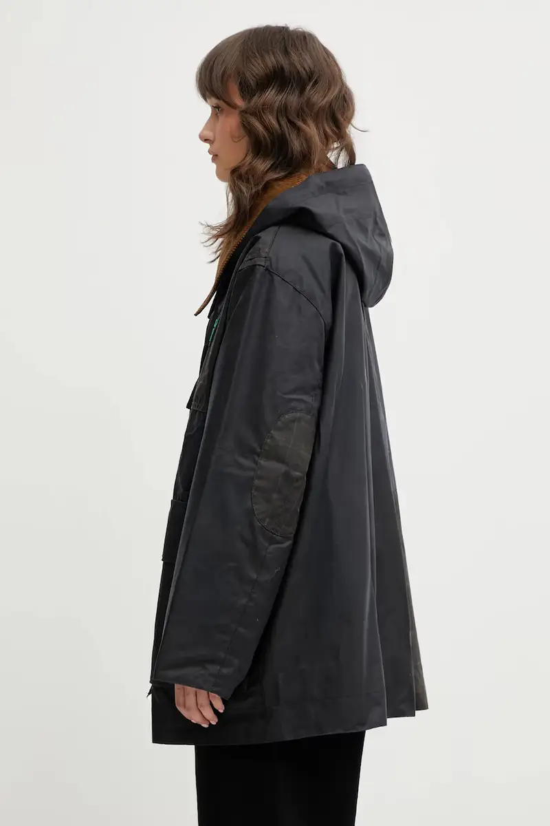 giacca x Ganni Hooded Duffle Wax colore blu navy LWX1527NY71 miniatura 2