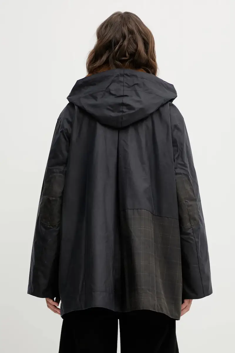 giacca x Ganni Hooded Duffle Wax colore blu navy LWX1527NY71 miniatura 3