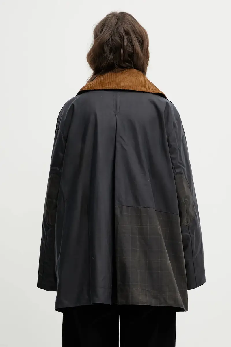 giacca x Ganni Hooded Duffle Wax colore blu navy LWX1527NY71 miniatura 5