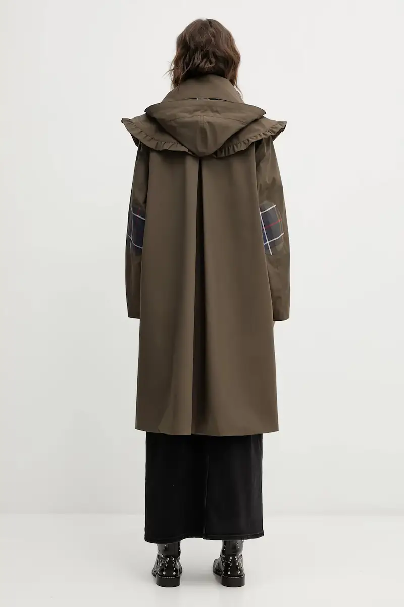 giacca x Ganni Waterproof Parka colore verde LWB0930OL91 miniatura 3