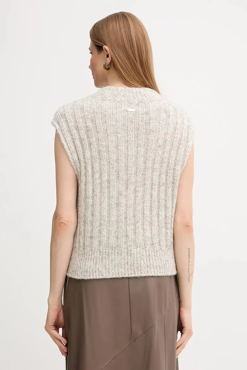 gilè in lana ANASTASIA donna colore beige LKN1664 miniatura 3