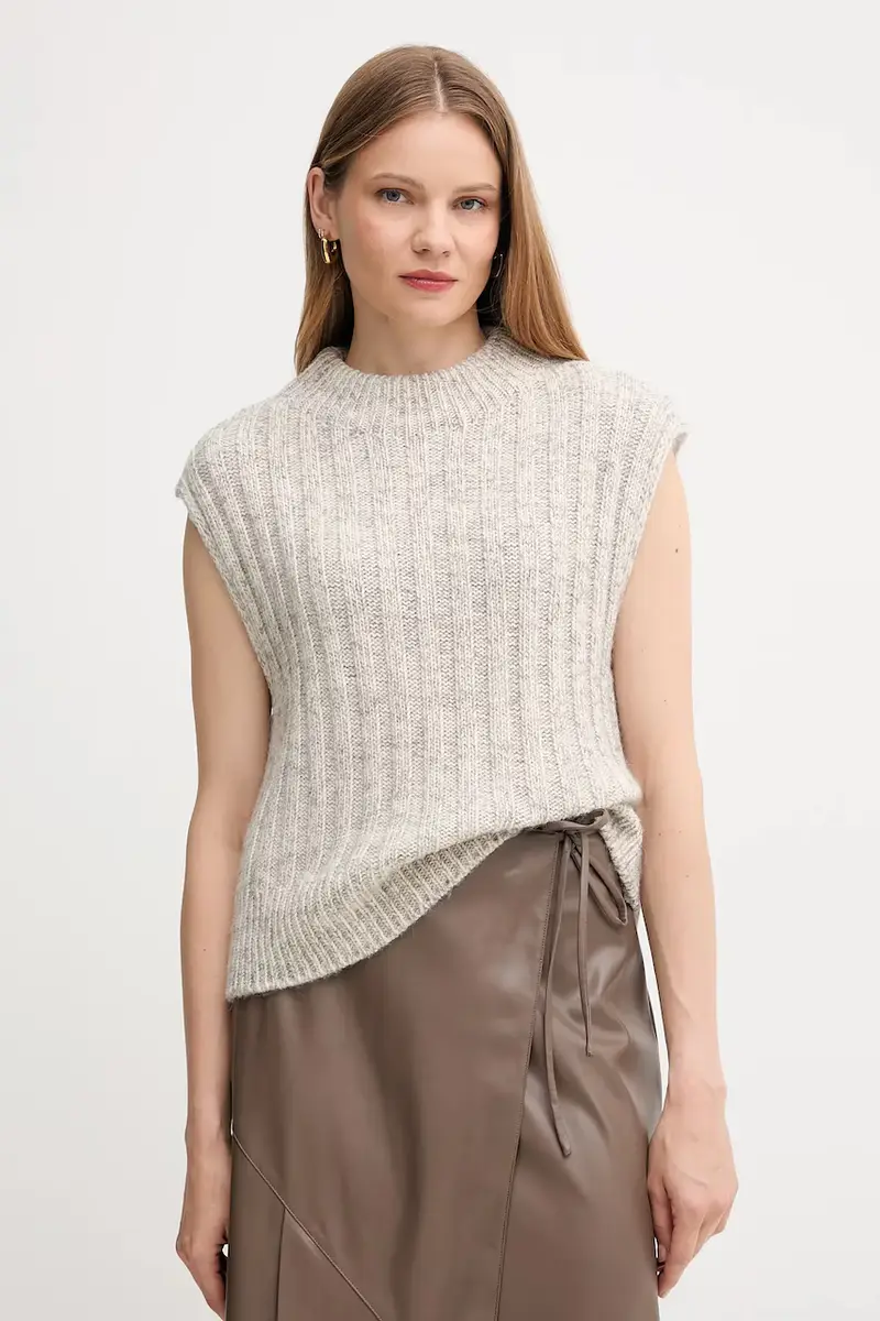 gilè in lana ANASTASIA donna colore beige LKN1664