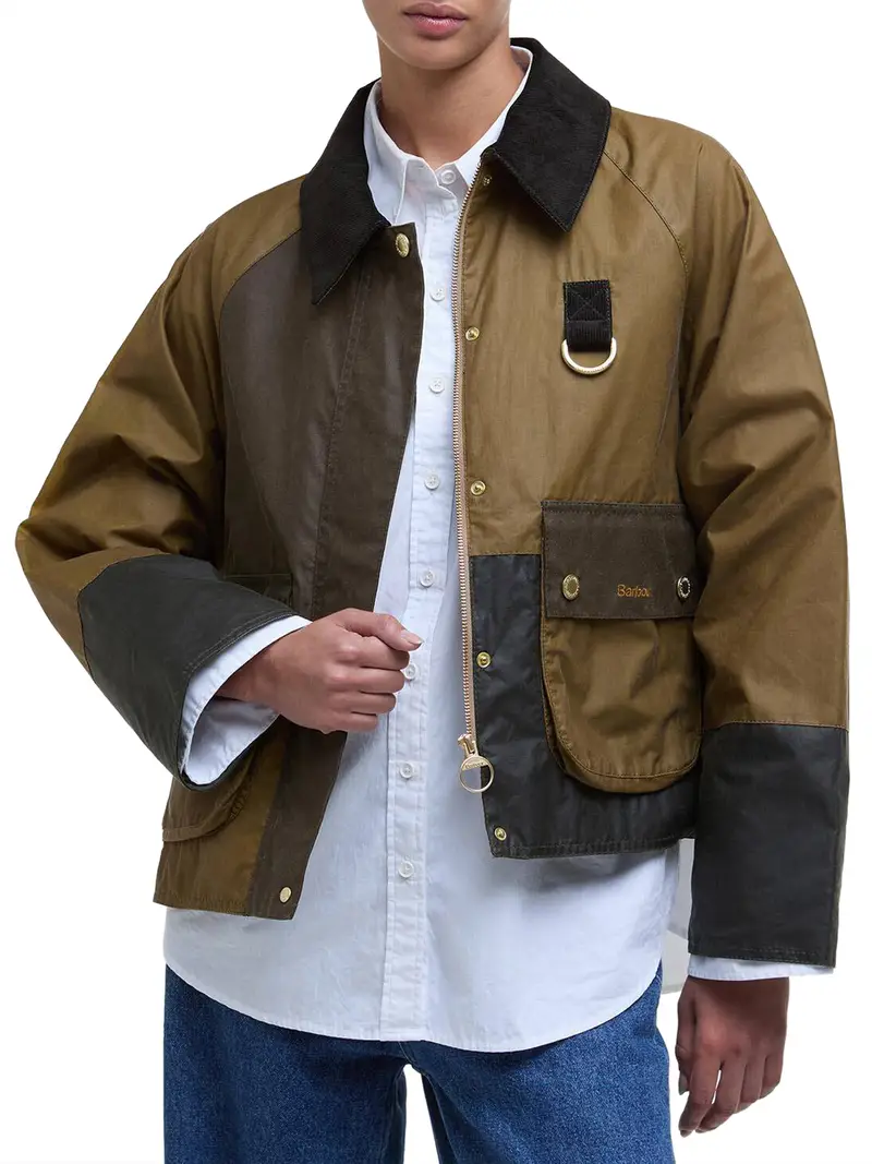 giubbino barbour alma wax da donna - beige