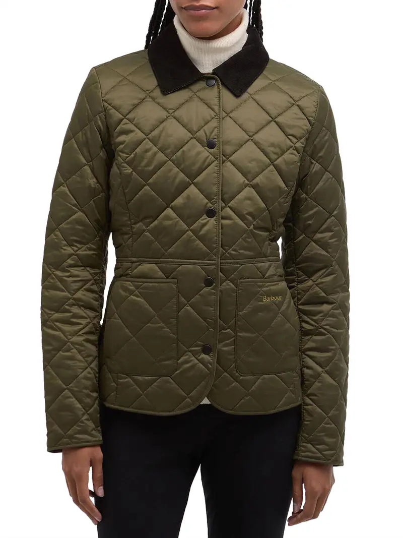 giubbino barbour deveron quilt da donna - verde