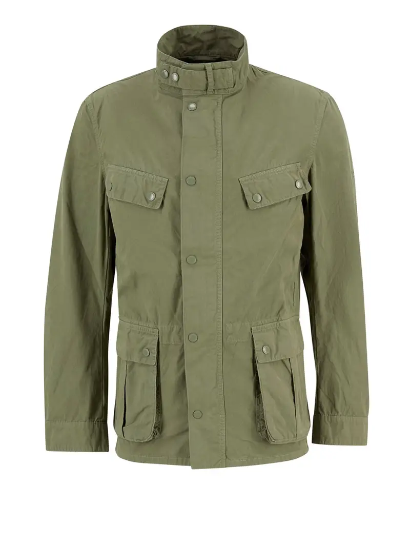 giubbino barbour garment dyed duke da uomo - verde