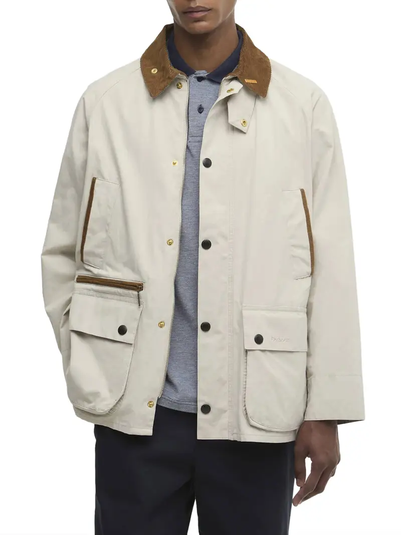 giubbino barbour icons bedale da uomo - bianco