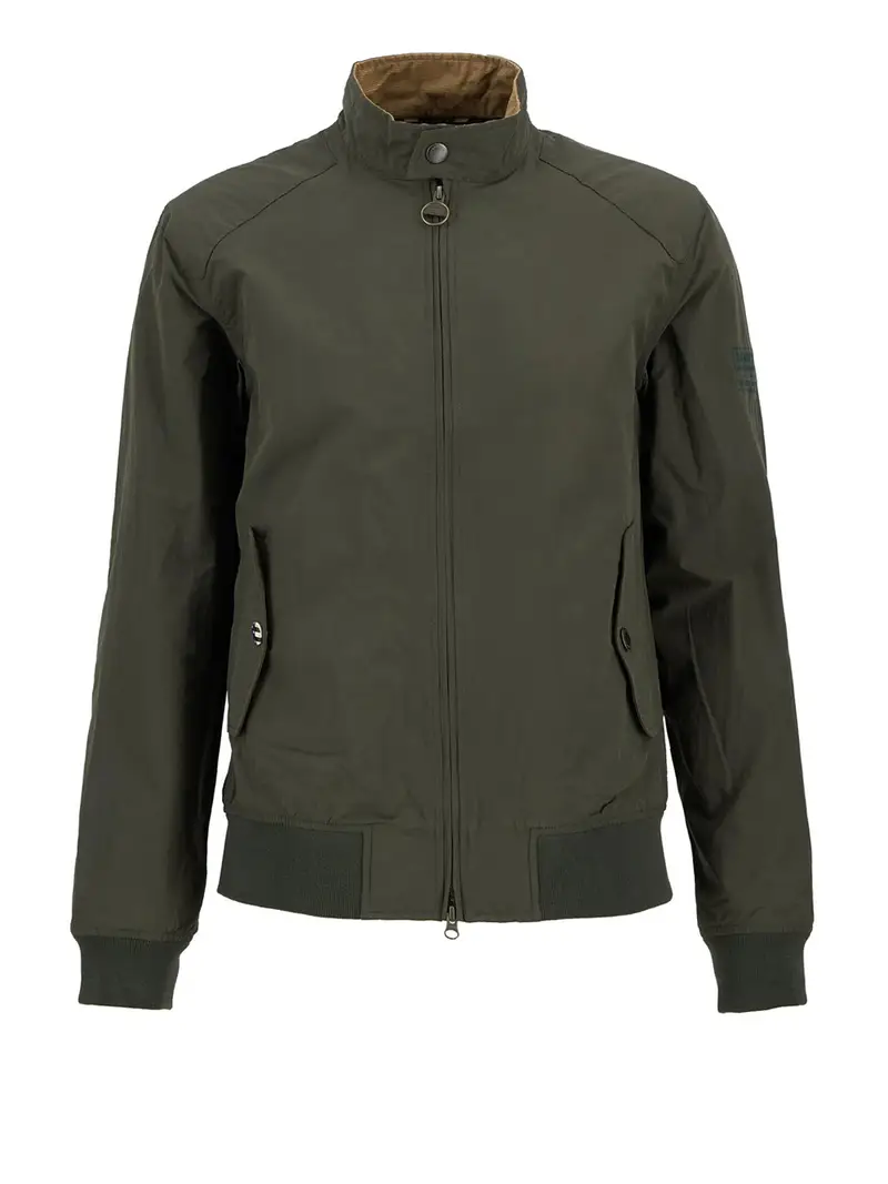 giubbino barbour rectifier harrington da uomo - verde