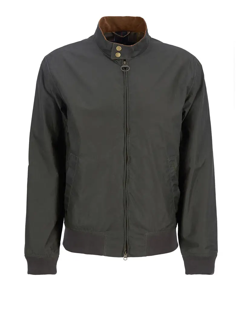 giubbino barbour royston wax da uomo - verde