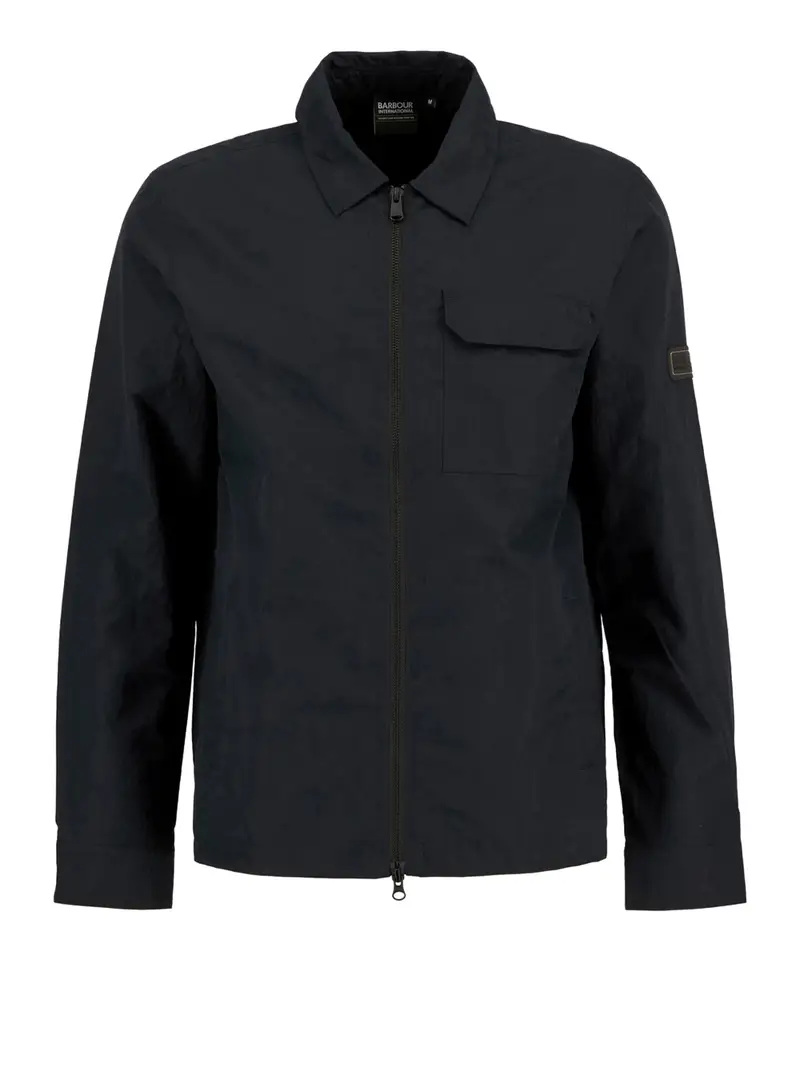 giubbino casual barbour warren da uomo - nero