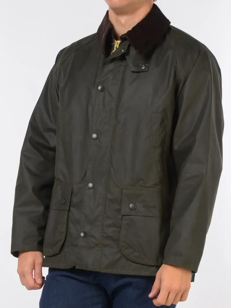 giubbino da uomo Barbour bedale cerata Verde