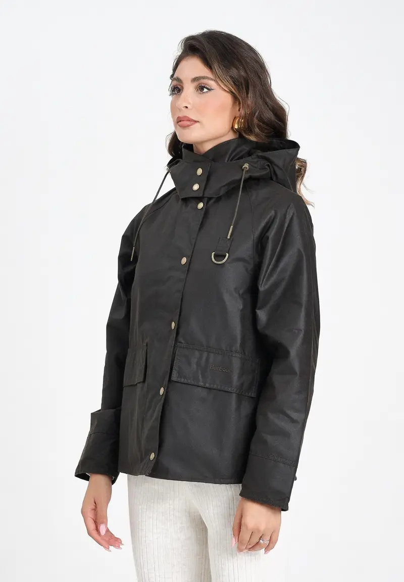 BARBOUR Giubbotto Avon color oliva da donna