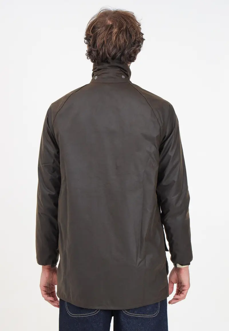 BARBOUR Giubbotto cerato Beaufort color oliva da uomo miniatura 2
