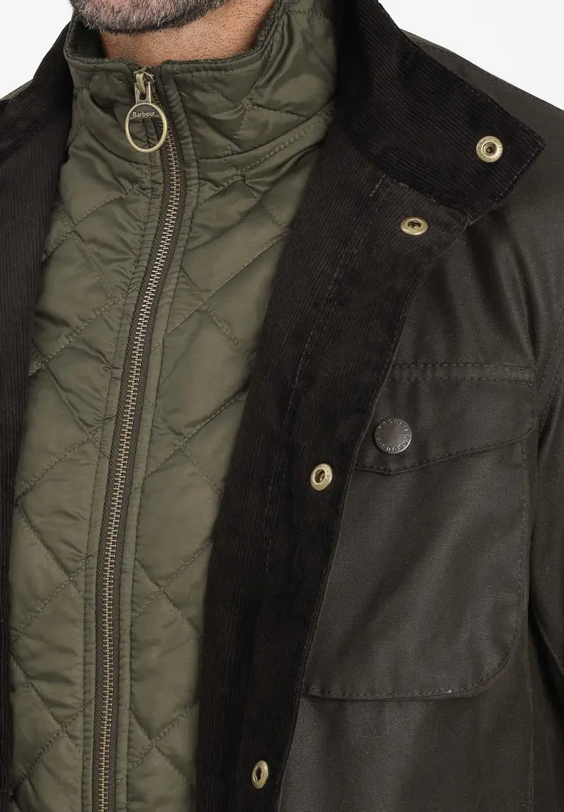 BARBOUR Giubbotto Ogston color oliva da uomo miniatura 2