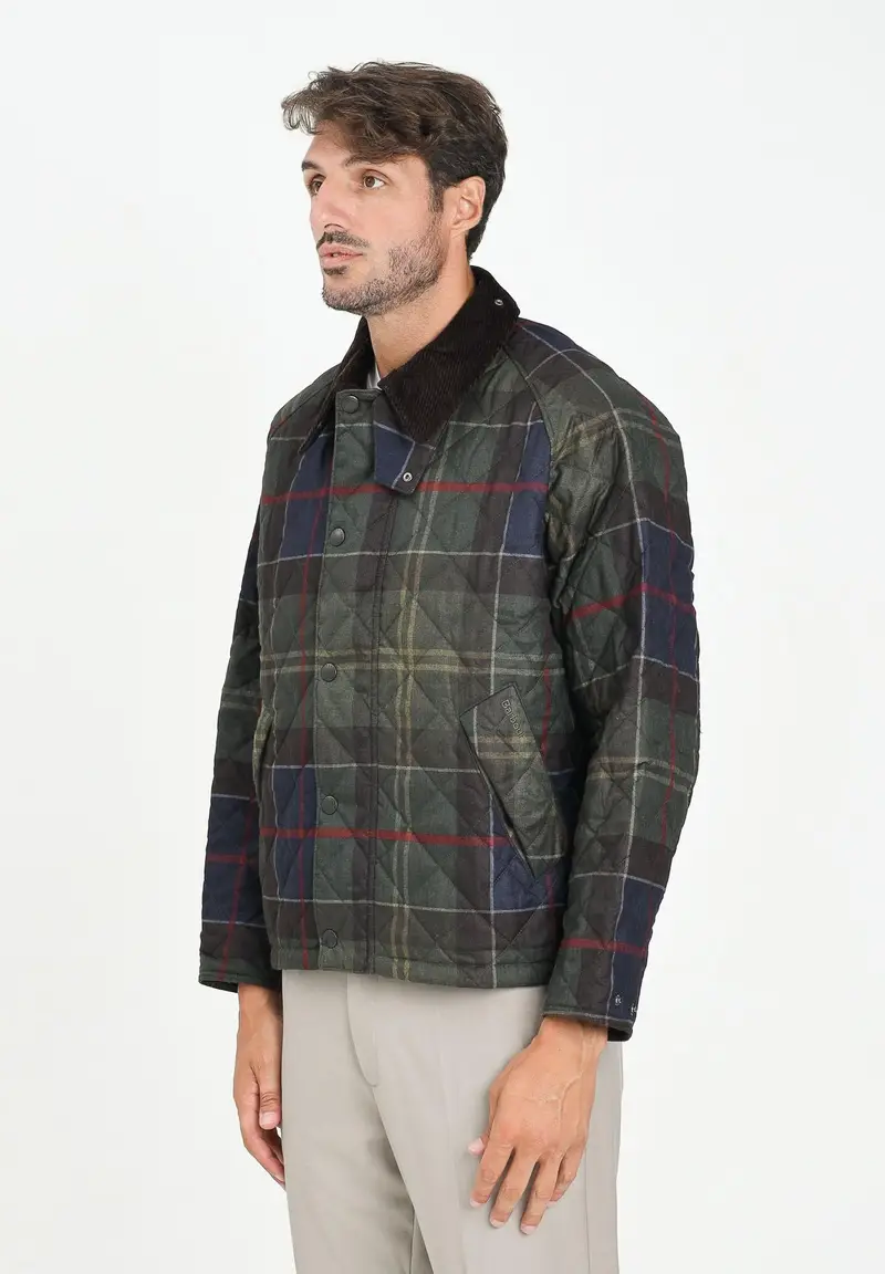 BARBOUR Giubbotto Transport in tartan da uomo