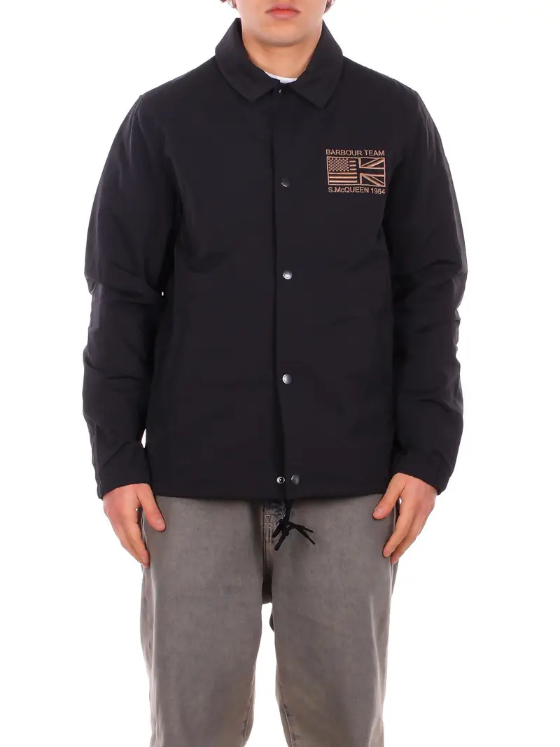 Giubbotto Uomo BARBOUR Black Coach jacket casual outerwear