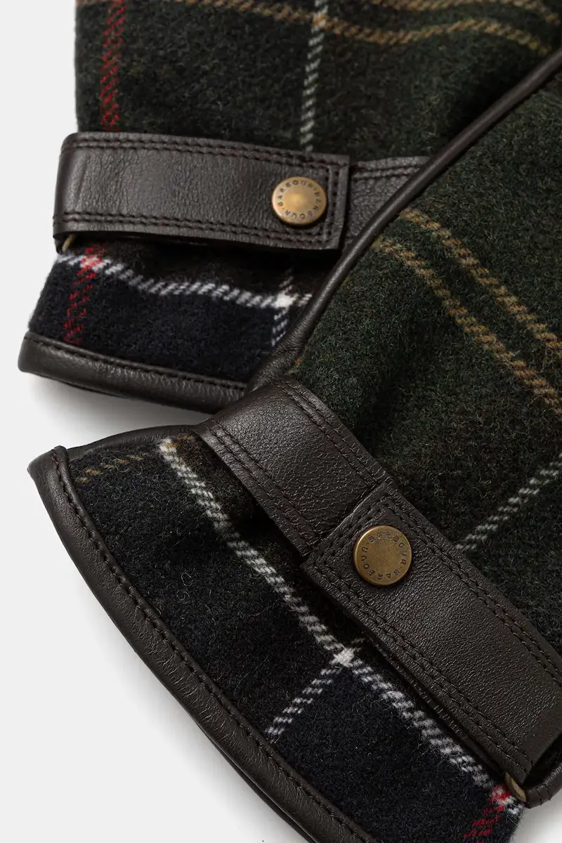 guanti con aggiunta di lana colore verde miniatura 2