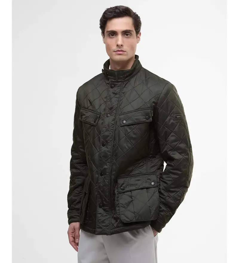 per uomo. MQU0365 Giacca Ariel marrone verde scuro (M), Casual, Poliestere