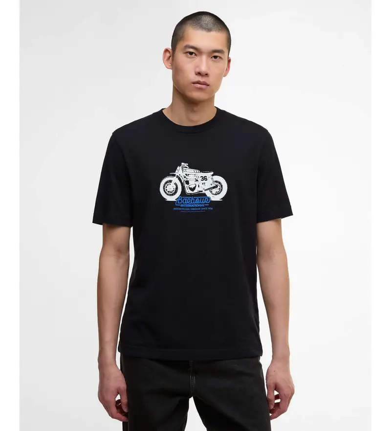 per uomo. MTS1478 Maglietta nera Flash (S), Nero, Casual, Cotone, Manica corta