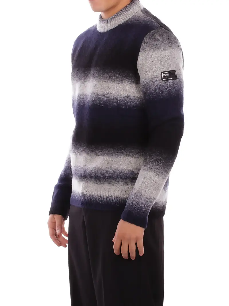 Maglia Uomo BARBOUR Black Vector colour block crew jump miniatura 2