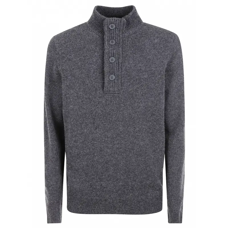 maglia uomo mezza zip e con toppe sui gomiti blu