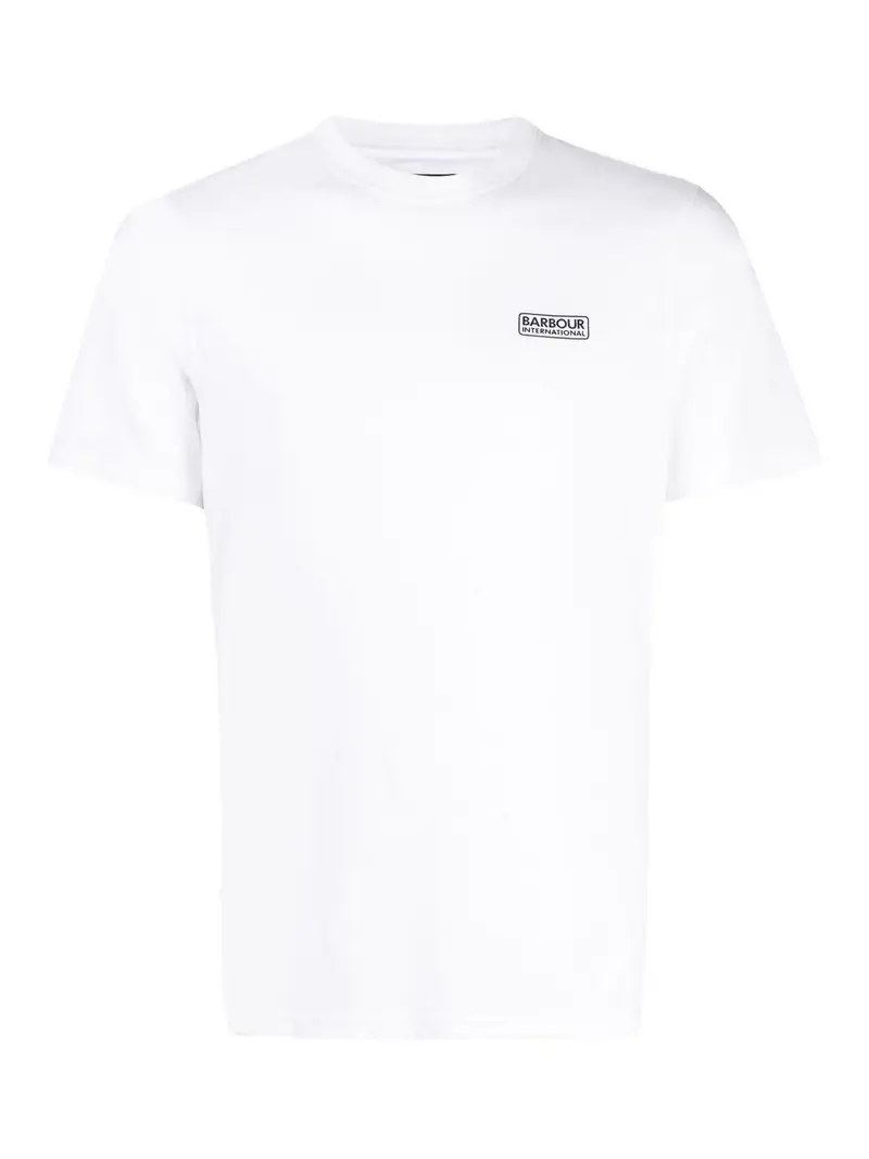 Maglietta in cotone bianco Nero