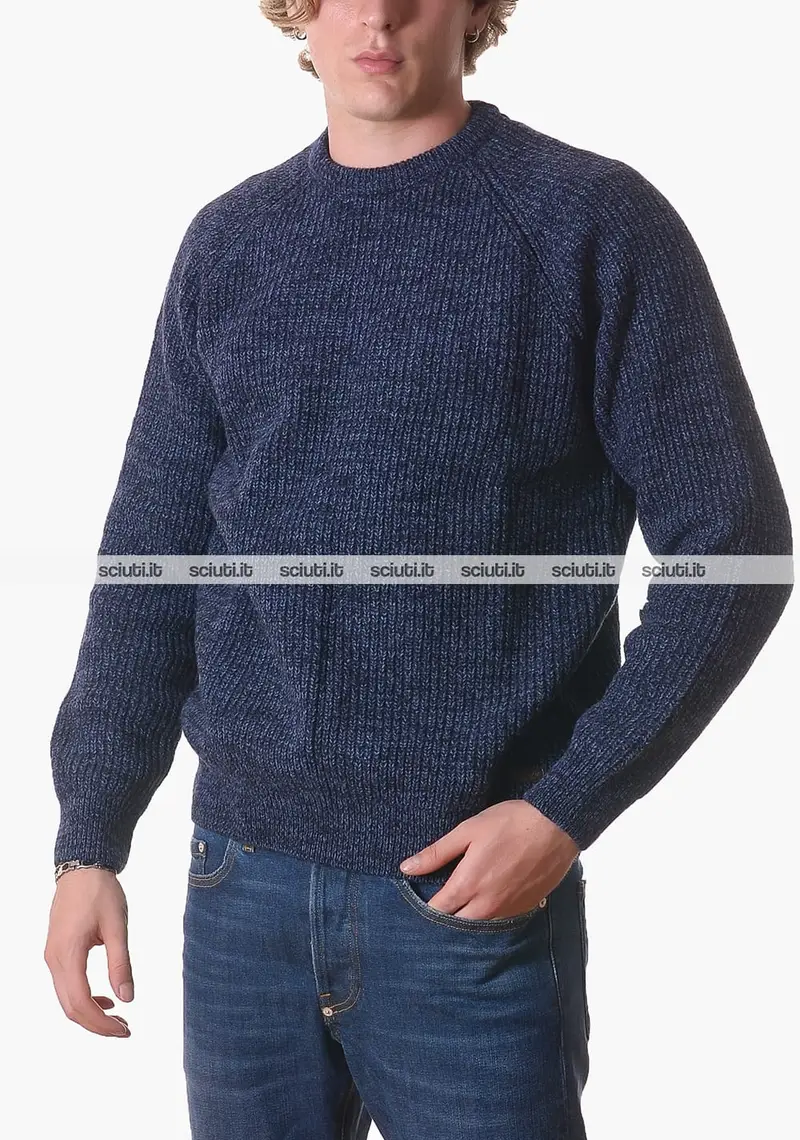Maglione Barbour uomo blu scuro Horseford in lana