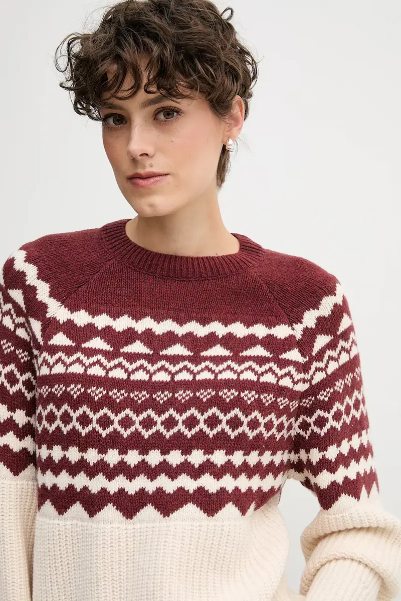 maglione con lana MABEL colore rosso LKN1684 miniatura 4