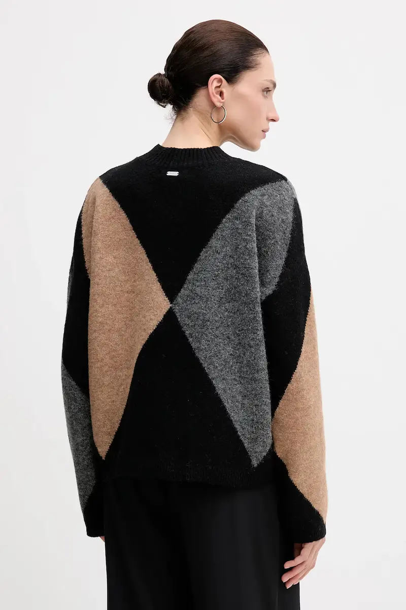 maglione con lana SABRINA Nero miniatura 3