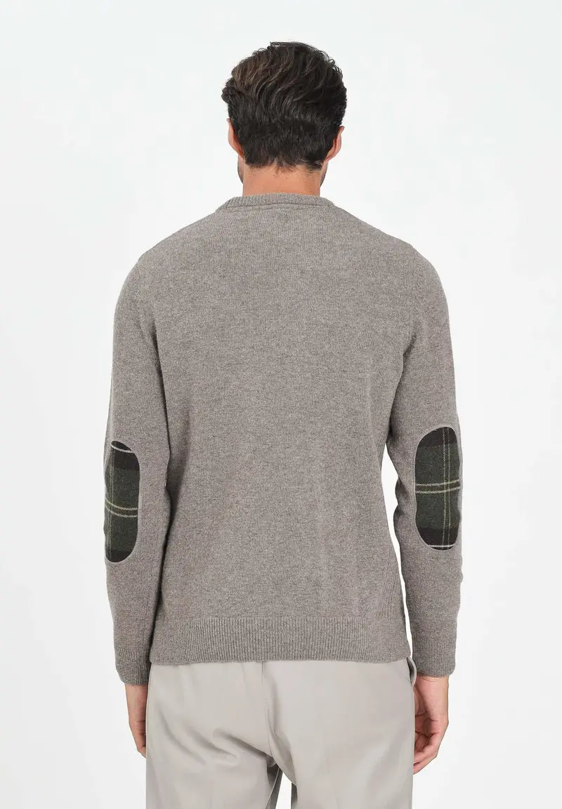 BARBOUR Maglione girocollo Holden beige da uomo miniatura 2