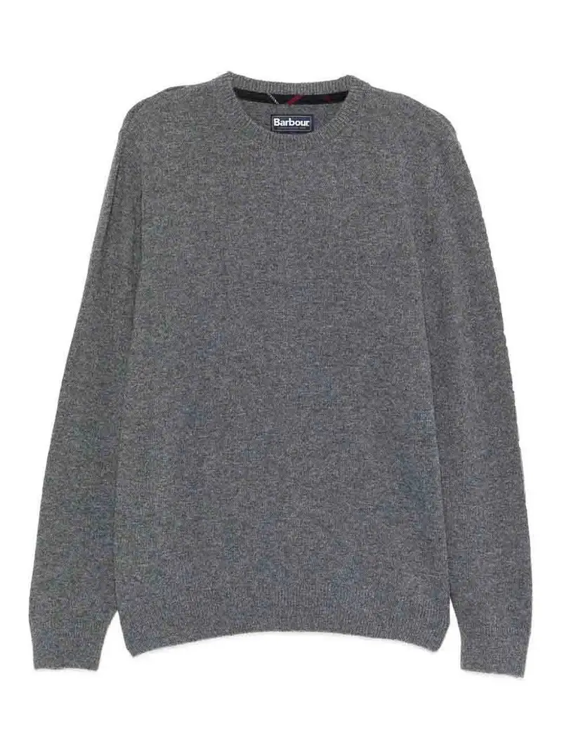 Maglione girocollo in lana grigio