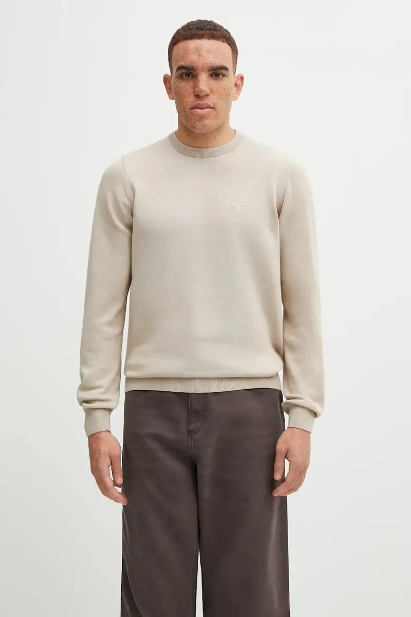 maglione in cotone Essentials colore beige MKN0932