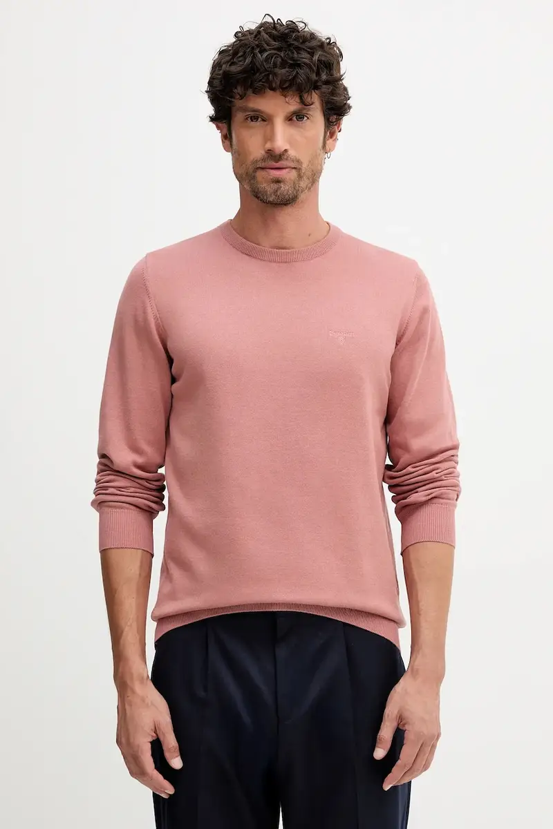 maglione in cotone Essentials colore blu MKN0932 Rosa