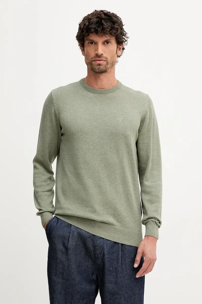 maglione in cotone Essentials colore blu MKN0932 Verde