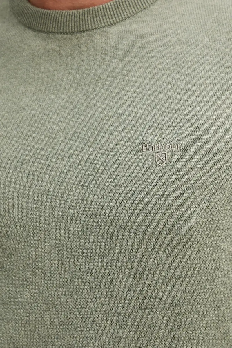 maglione in cotone Essentials colore blu MKN0932 Verde miniatura 5