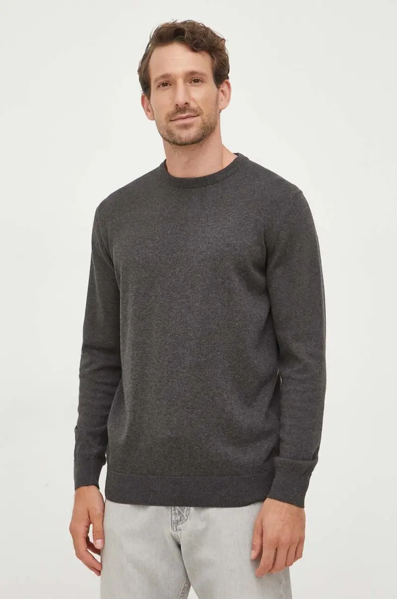 maglione in cotone Essentials colore grigio MKN0932
