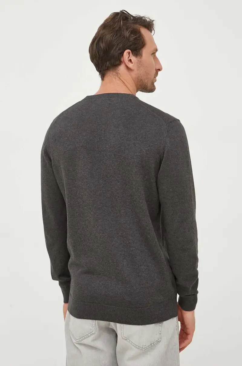 maglione in cotone Essentials colore grigio MKN0932 miniatura 3